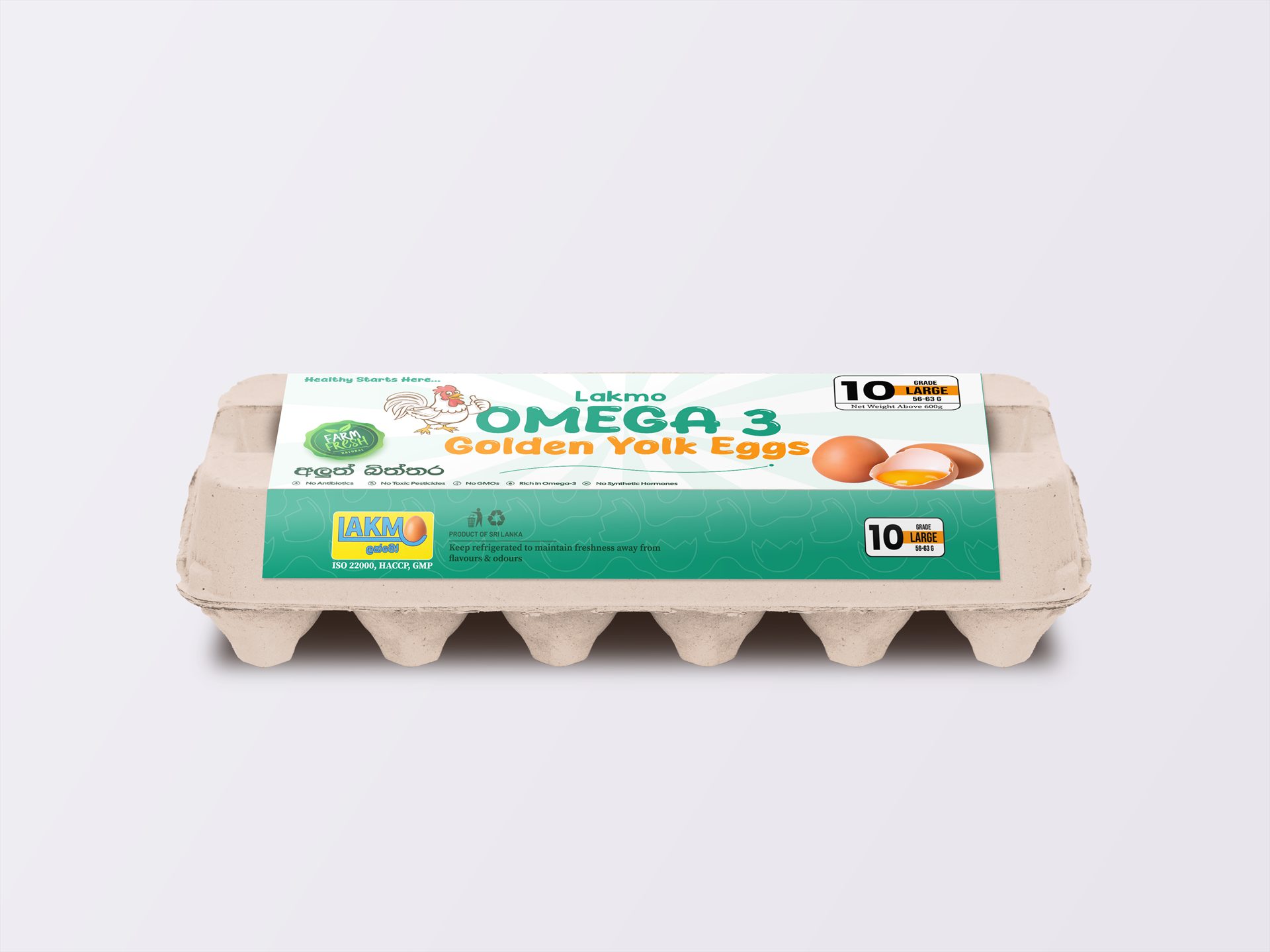 Farm Fresh Large Eggs Carton
